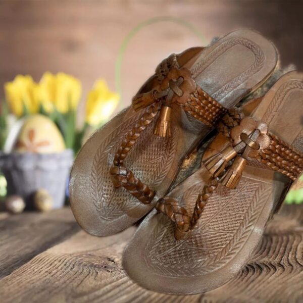 Kolapuri Chappal-Ladies-Pure Leather-Brown-KC-010