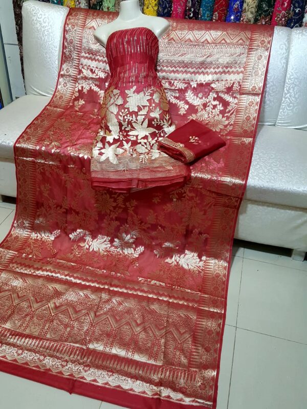 Organza Banarsi Embroidered Dress OED-013