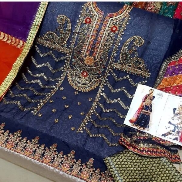 Cut Dana With Stone & Pearl Work Dress CDW-070