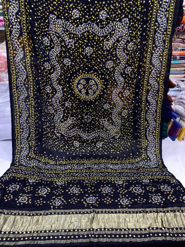 Indian Gajji Silk Chunri Mukaish Dupatta GSD-021